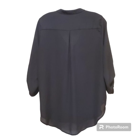 Women’s black V neck blouse size M by Misia - Picture 2 of 4